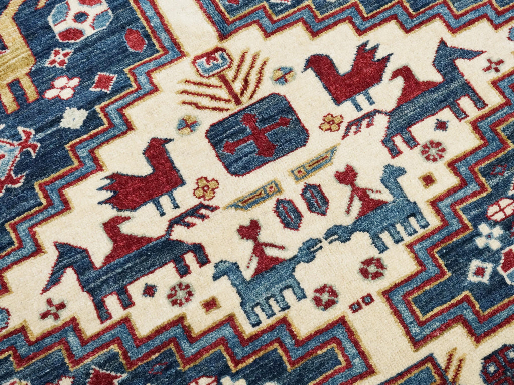 5x7 Ft Blue Bidjar Rug - Oriental Tribal Area Rug