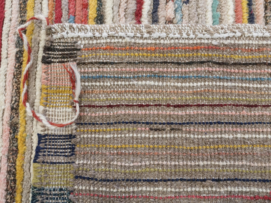 12 Ft Colorful Moroccan Runner Rug - Afghan Wool Hallway Rug