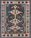 5x7 Ft Blue Bidjar Rug - Oriental Tribal Area Rug