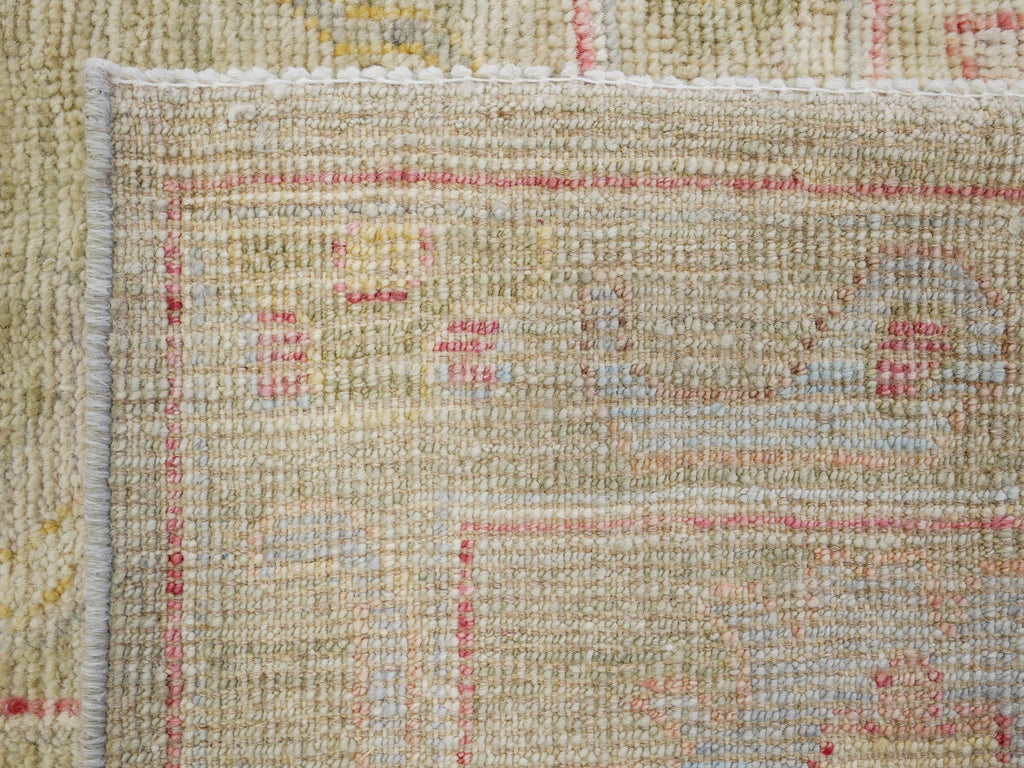 8x10 Ft Light Brown Oushak Rug - Hand Knotted Oriental Rug - Floral Design