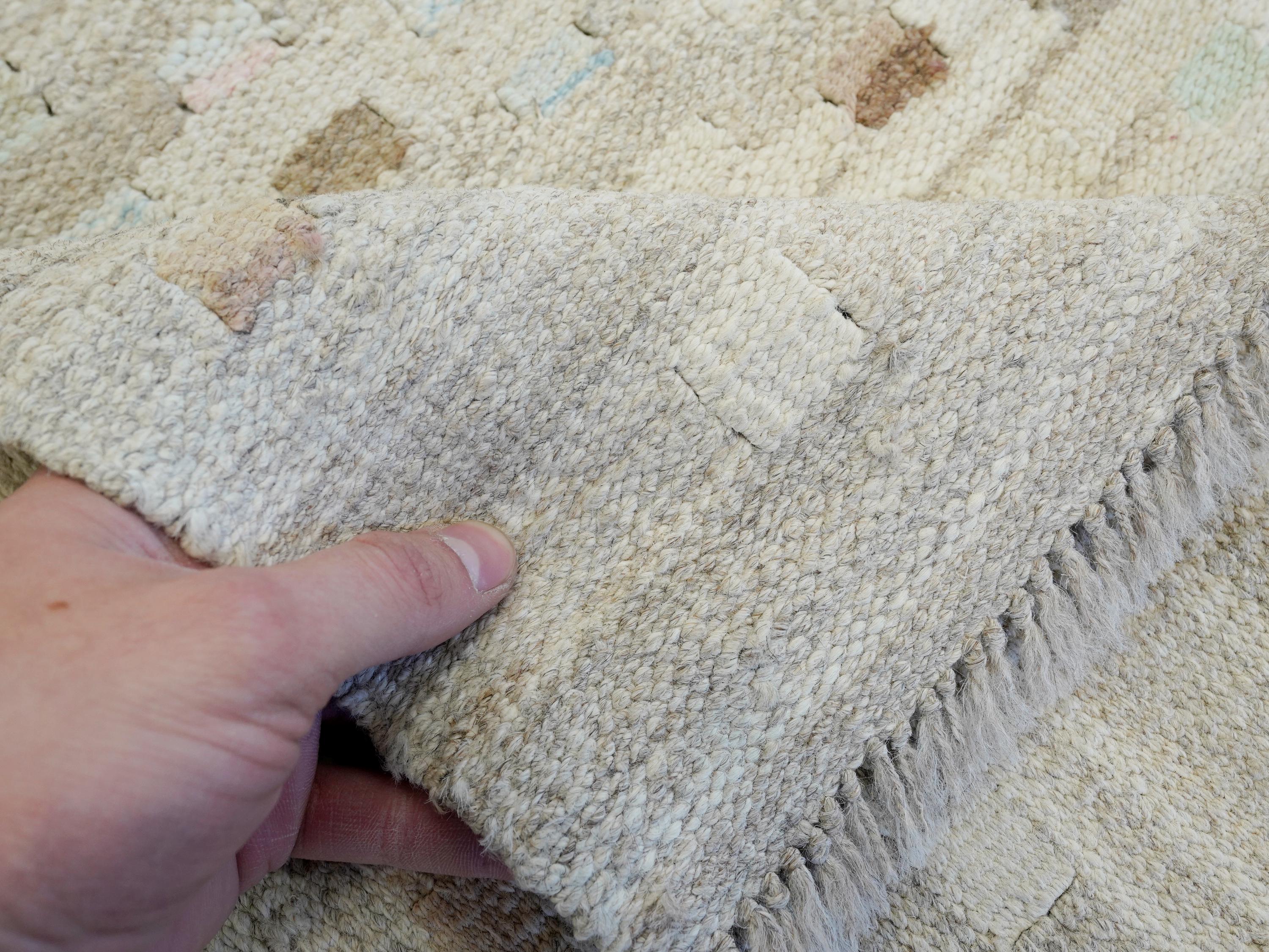 8x10 Ft Beige Kilim Rug - Flat Weave Area Rug - Modern Design