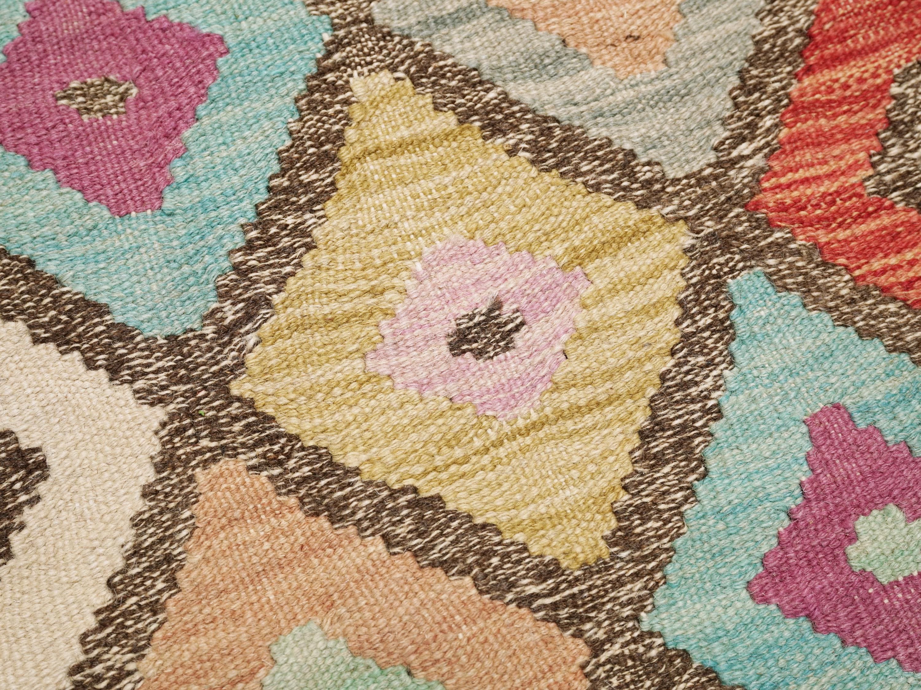 5x6 Ft Maimana Kilim Rug - Afghan Flat Weave