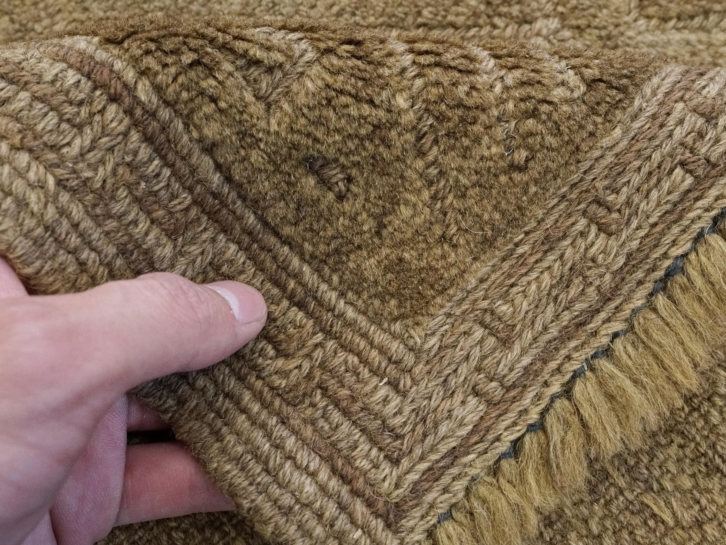 5x6 Ft Hand Knotted Wool Kilim Rug - Brown Tribal Rug - Vintage Afghan