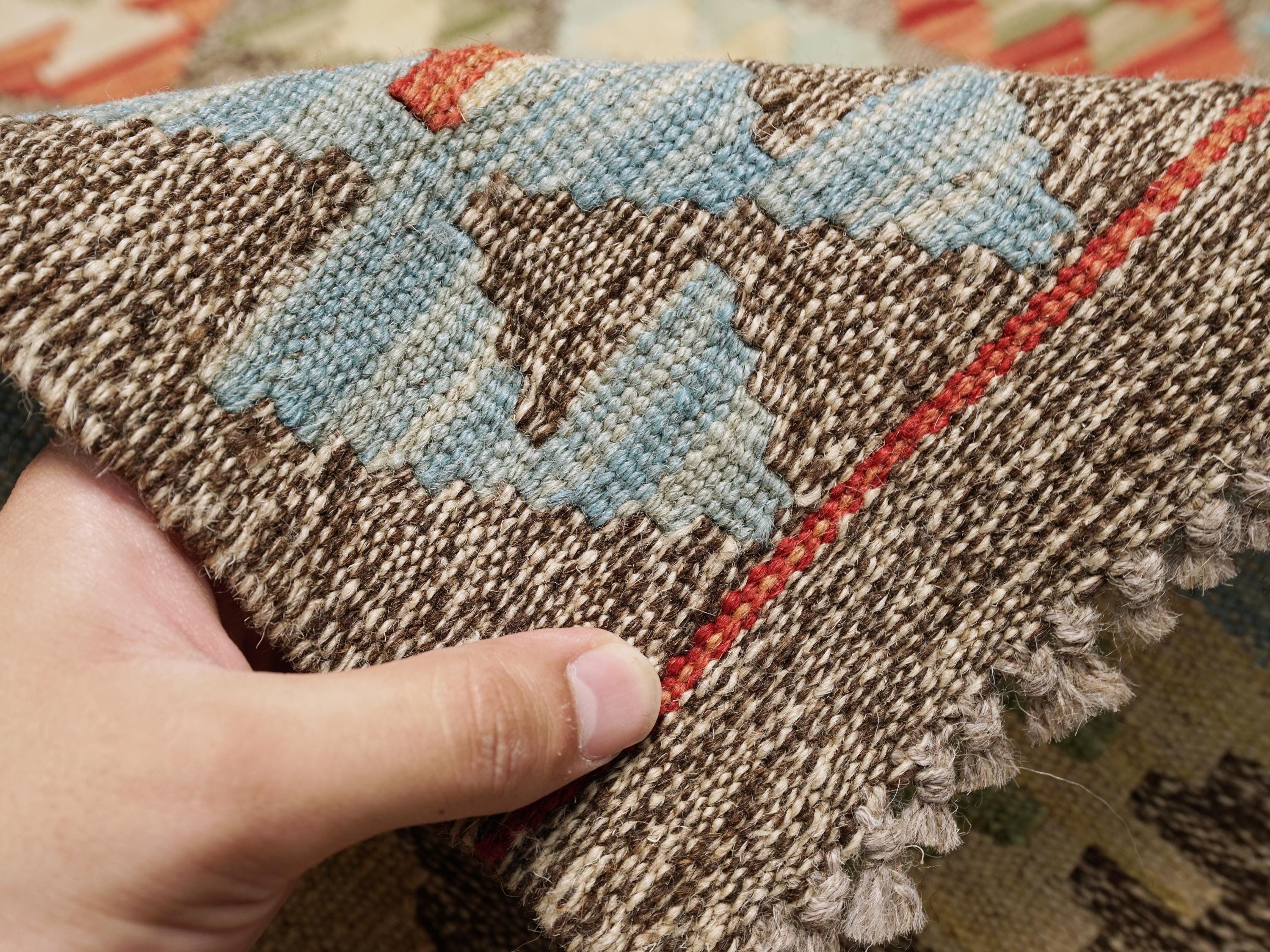 5x6 Ft Maimana Kilim Rug - Flat Weave Wool Rug