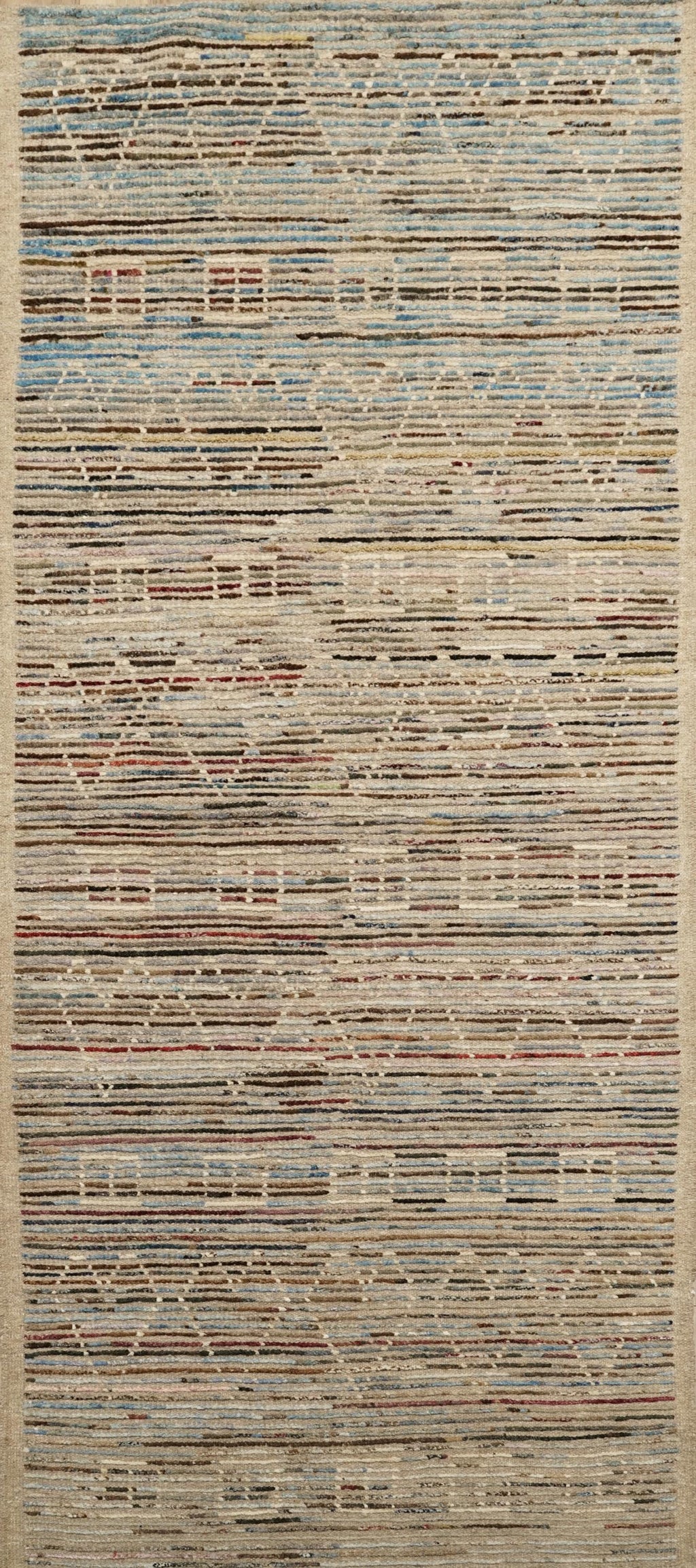 10 Ft Afghan Runner Rug - Handmade Wool Hallway Rug