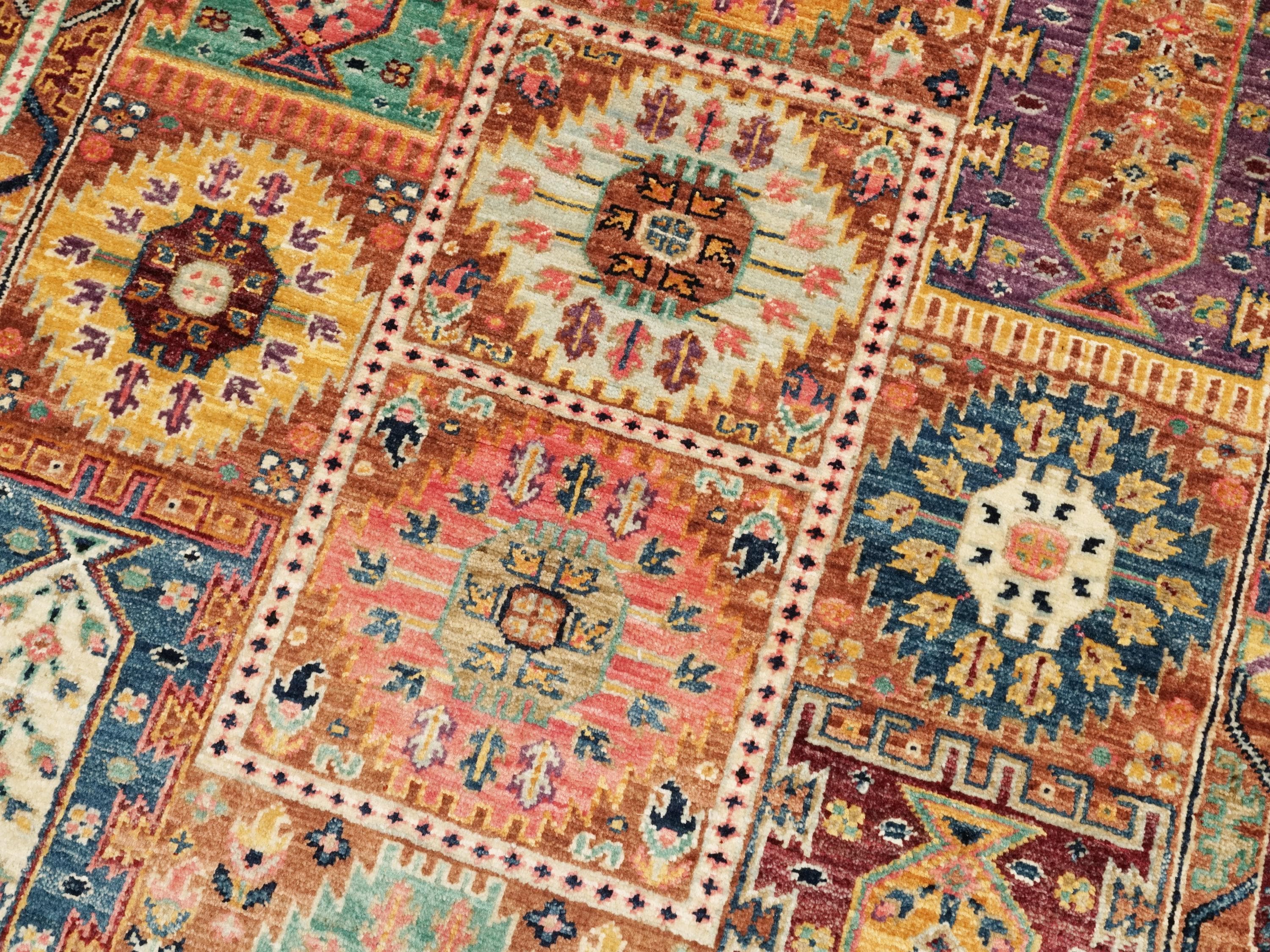 3x5 Ft Brown Heriz Rug - Afghan Handmade Area Rug