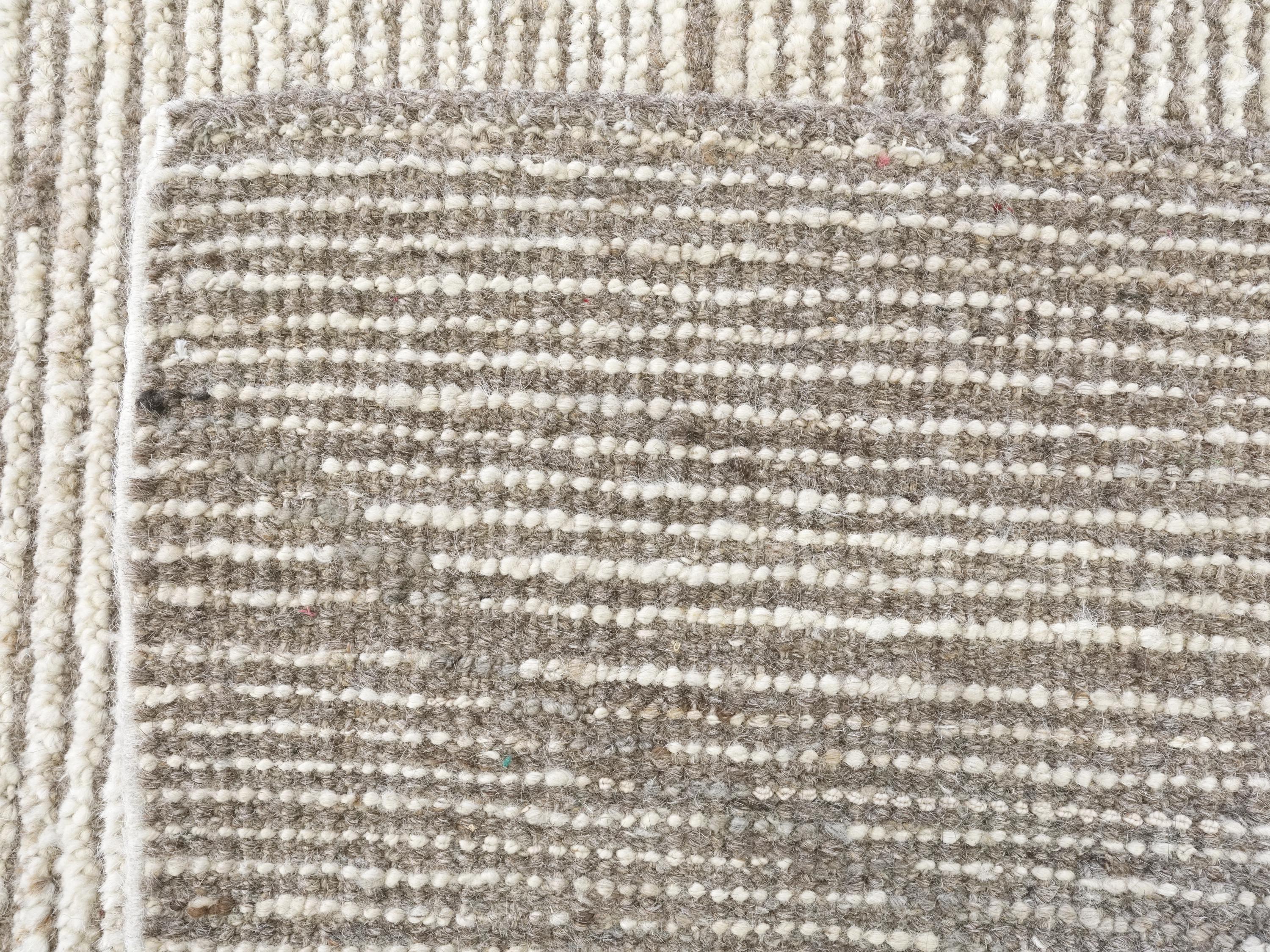 5x16 Ft Beige Moroccan Runner Rug - Hand-Knotted Afghan Wool