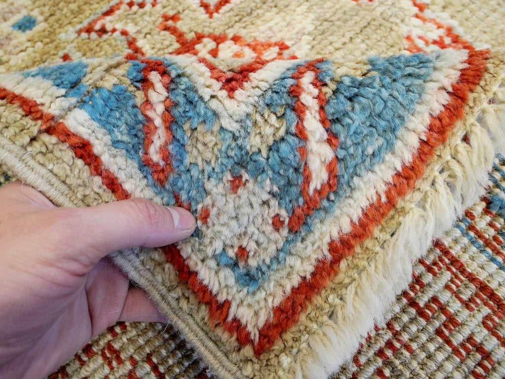 8x11 Ft Brown & Red Oushak Rug - Hand Knotted Oriental Rug - Floral Design