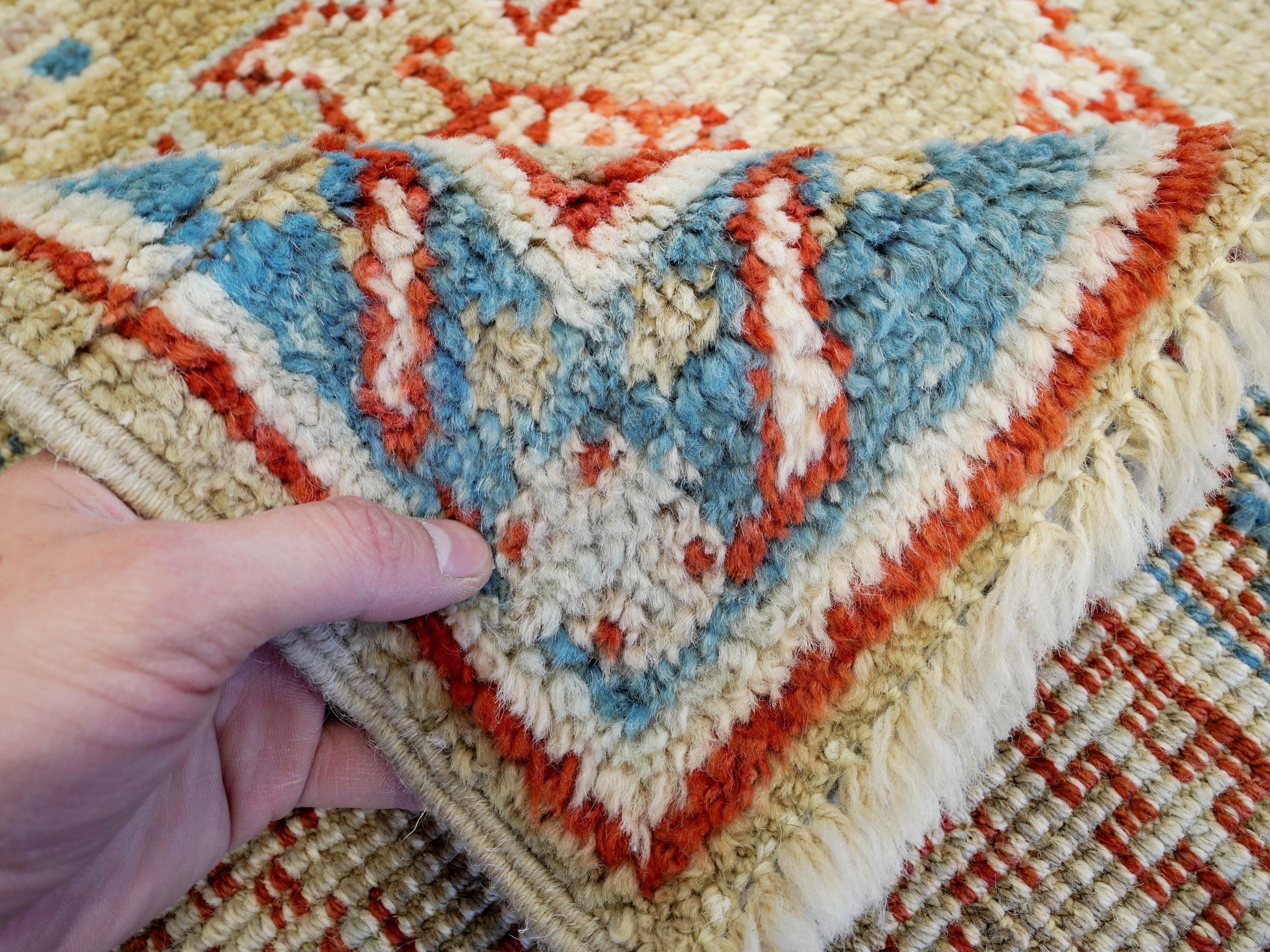 8x11 Ft Brown & Red Oushak Rug - Hand Knotted Oriental Rug - Floral Design