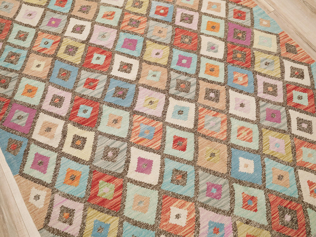 5x6 Ft Maimana Kilim Rug - Afghan Flat Weave