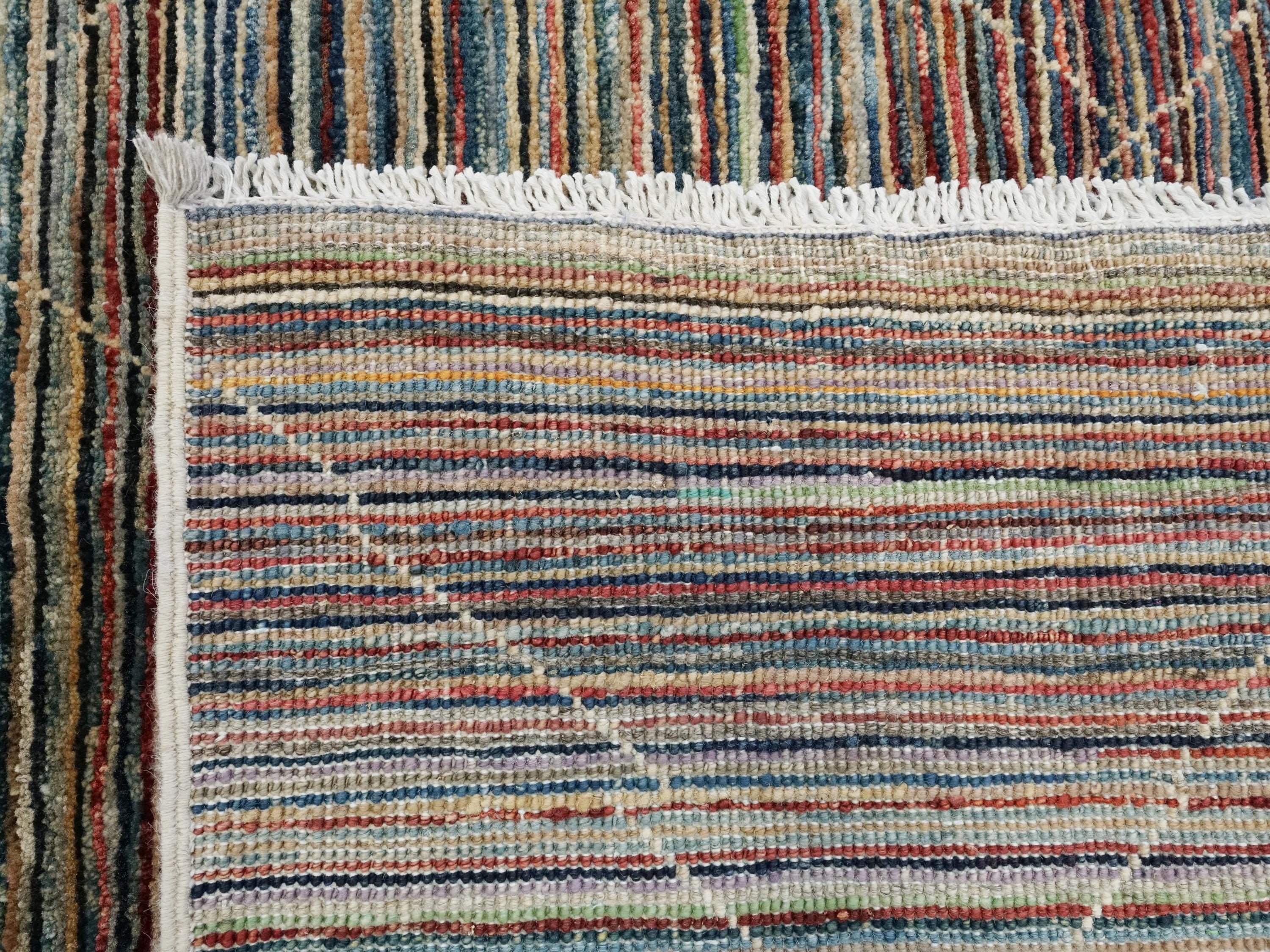 8x10 Ft Multicolor Gabbeh Rug - Hand Knotted Afghan Rug