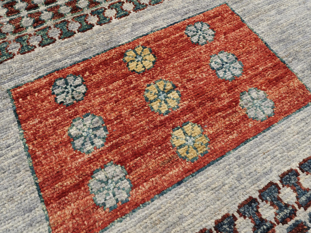 9x14 Ft Gray Gabbeh Rug - Hand Knotted Afghan Area Rug