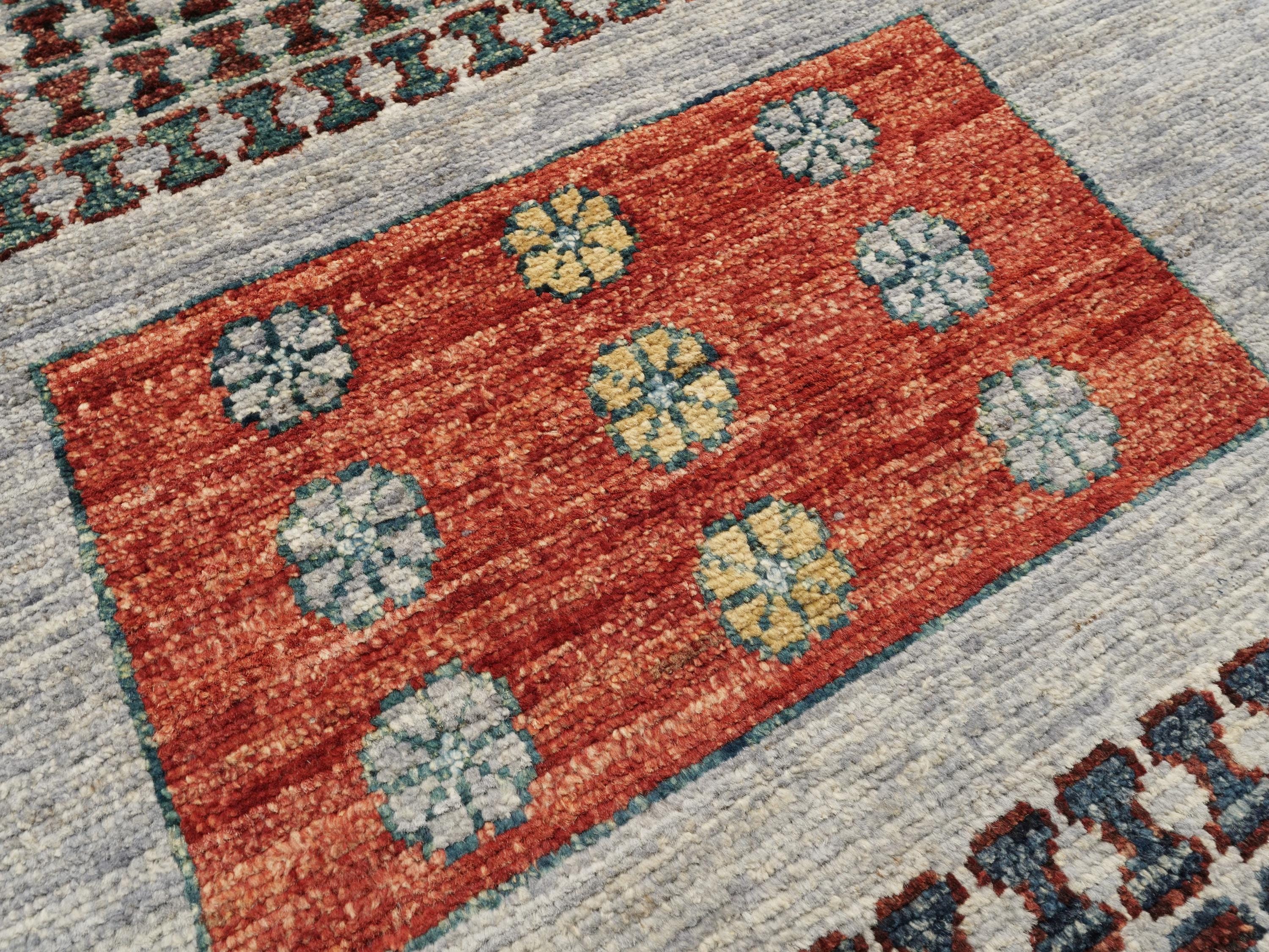 9x14 Ft Gray Gabbeh Rug - Hand Knotted Afghan Area Rug