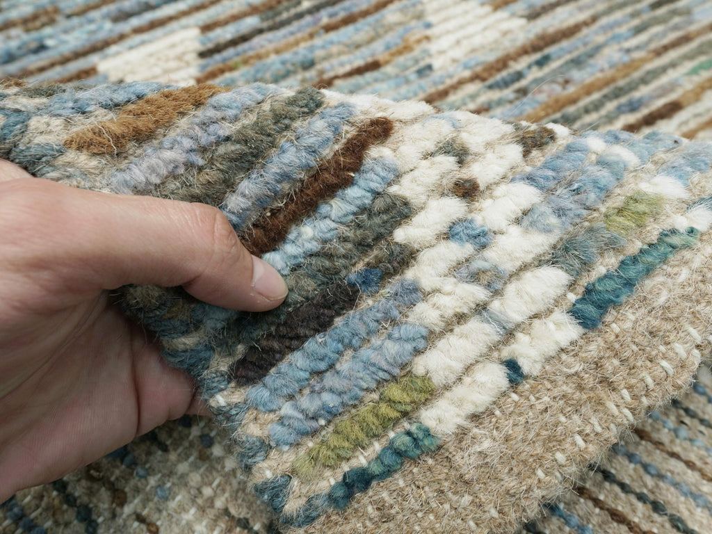 3x5 Ft Blue Moroccan Rug - Hand Knotted Area Rug