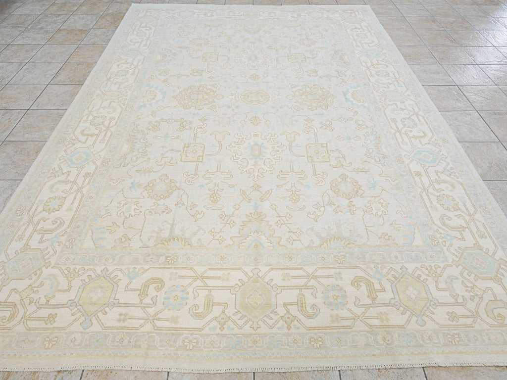 9x12 Ft Light Brown Oushak Rug - Handmade Area Rug