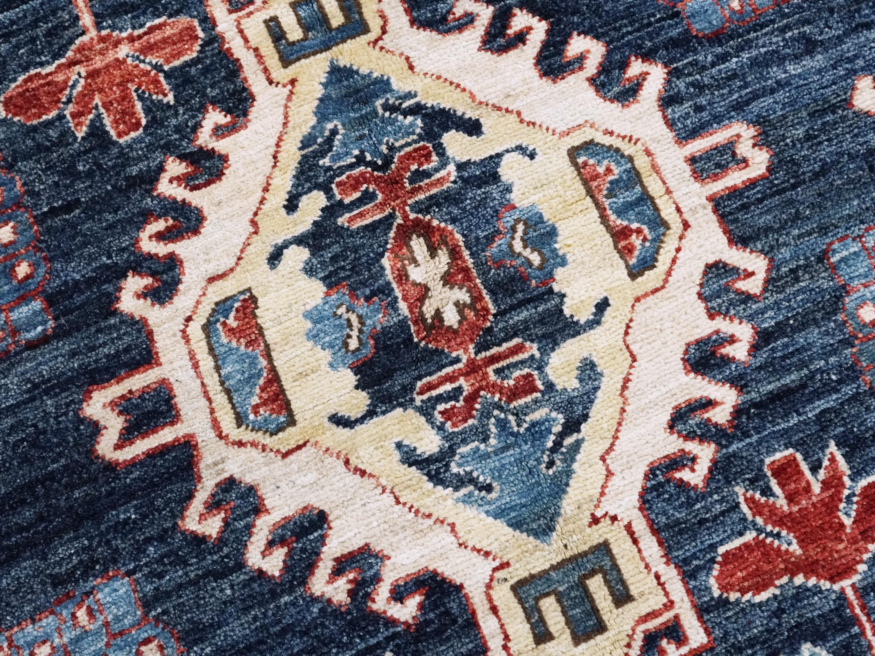 6x8 Ft Blue Bidjar Rug - Hand Knotted Oriental Area Rug