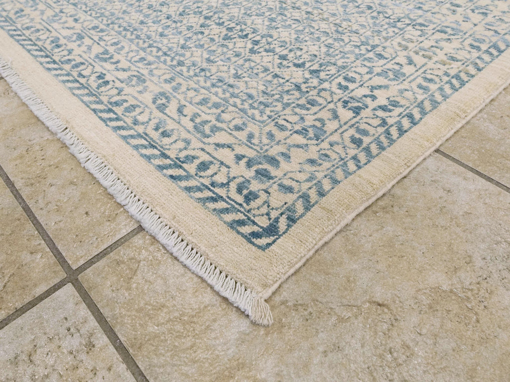 9x12 Ft Light Blue Gabbeh Rug - Hand Knotted Area Rug