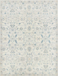 5x7 Ft White Serapi Rug - Vintage Afghan Floral Rug - Persian Design