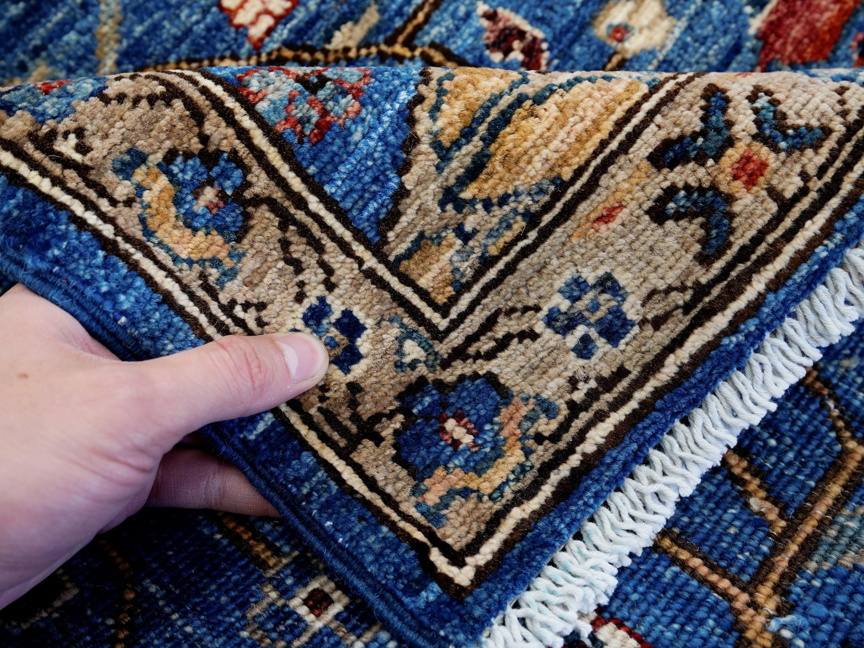 3x5 Ft Blue Bidjar Rug - Handmade Afghan Area Rug