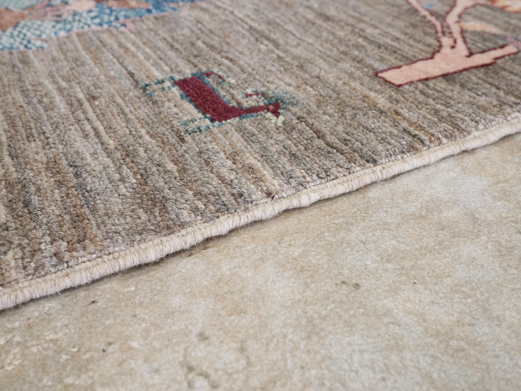 6x7 Ft Hand Knotted Tree of Life Rug - Afghan Wool Rug
