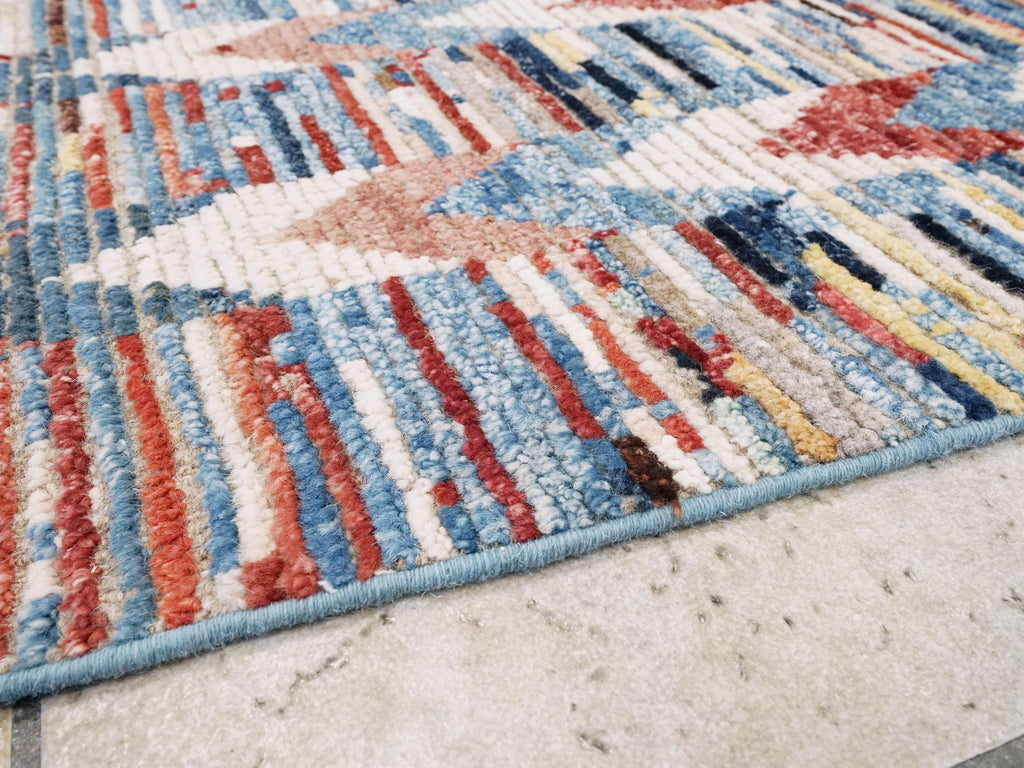 8x10 Ft Colorful Moroccan Rug -Afghan Handmade Wool Rug
