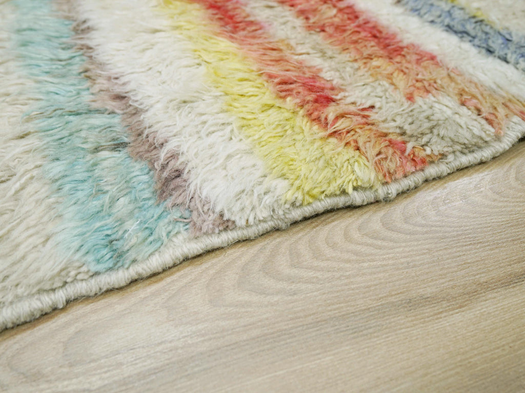 5x6 Multicolor Moroccan Rug - Hand Knotted Wool Area Rug