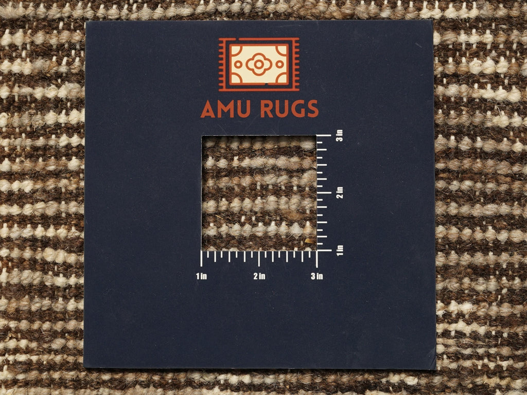 13 Ft Hand Knotted Brown Runner Rug - Moroccan Rug