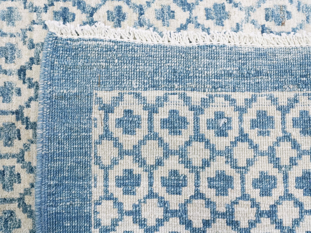 8x10 Ft Blue Gabbeh Rug - Hand Knotted Ghazni Wool Rug
