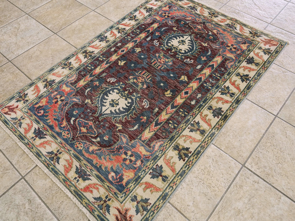 3x5 Ft Hand Knotted Serapi Rug - Traditional Area Rug