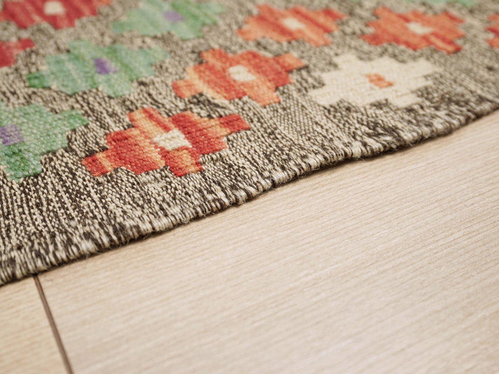 5x7 Ft Colorful Kilim Rug - Afghan Flat Weave