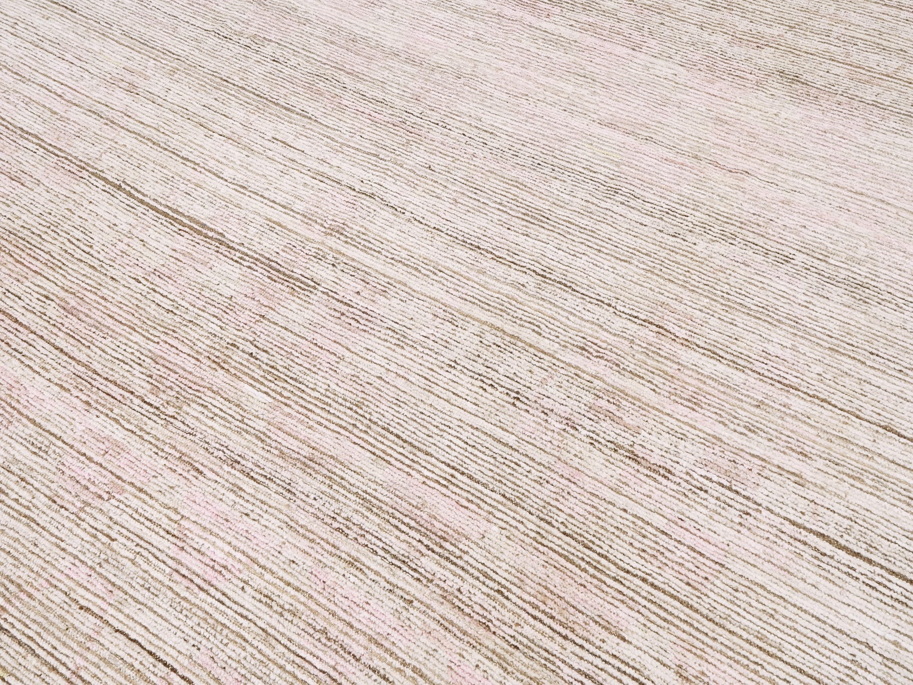 8x10 Ft Pinkish Beige Moroccan Rug - Afghan Handmade Wool Rug