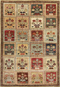 3x5 Ft Beige Heriz Rug - Afghan Wool Rug - Garden Design