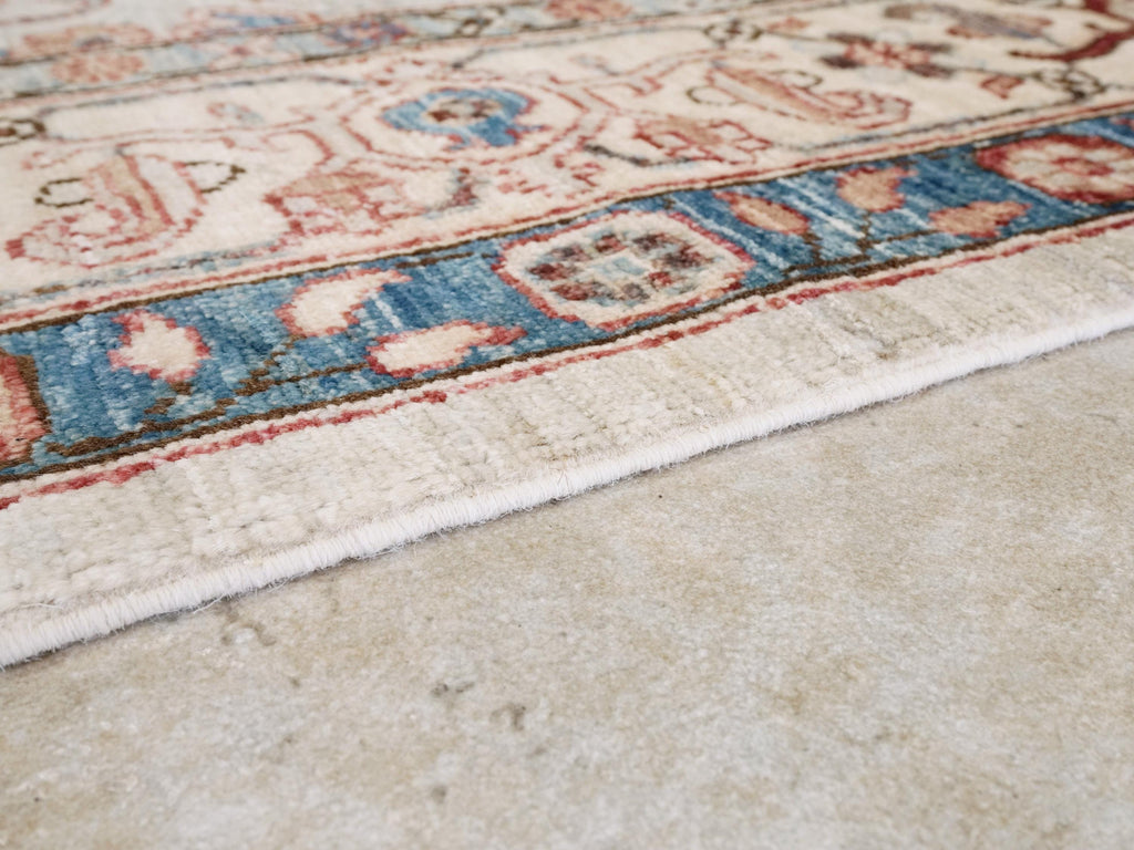 6x9 Ft Beige Bidjar Rug - Hand Knotted Wool Area Rug