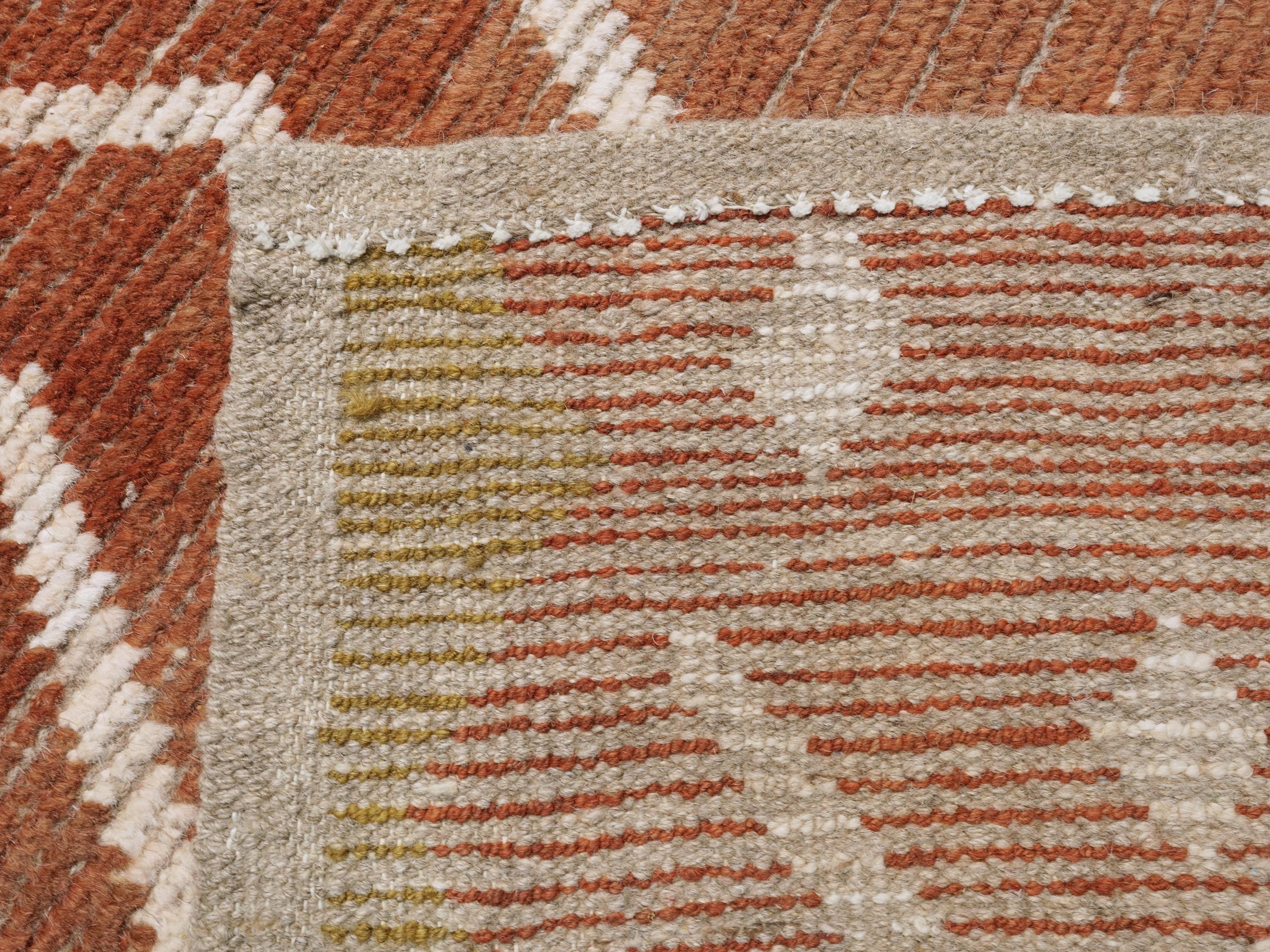 9x12 Ft Rustic Red Moroccan Rug - Hand Knotted Area Rug