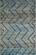 3x5 Ft Blue Moroccan Rug - Hand Knotted Area Rug