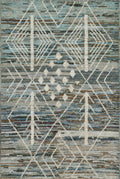 3x5 Ft Blue Moroccan Rug - Hand Knotted Area Rug