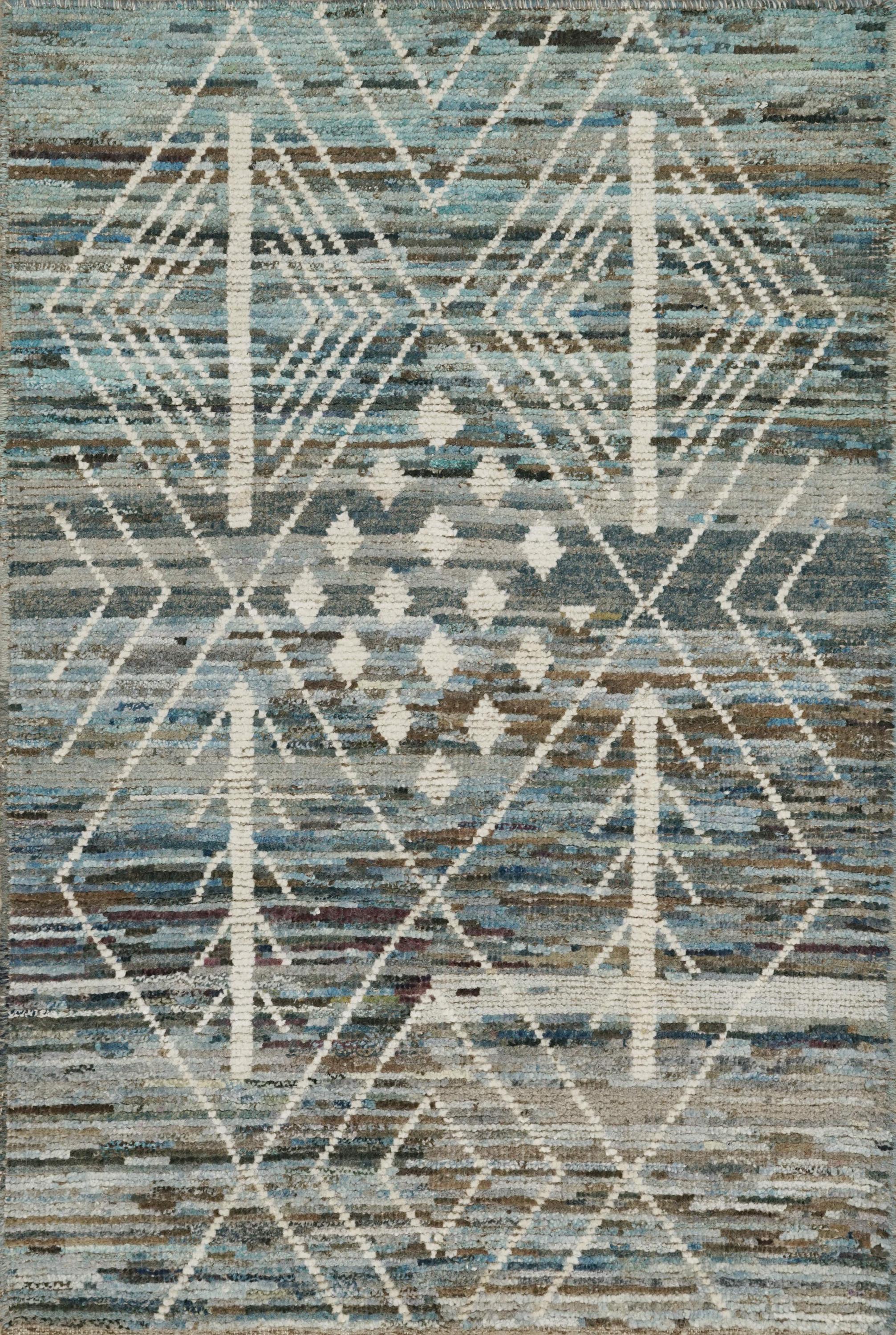 3x5 Ft Blue Moroccan Rug - Hand Knotted Area Rug