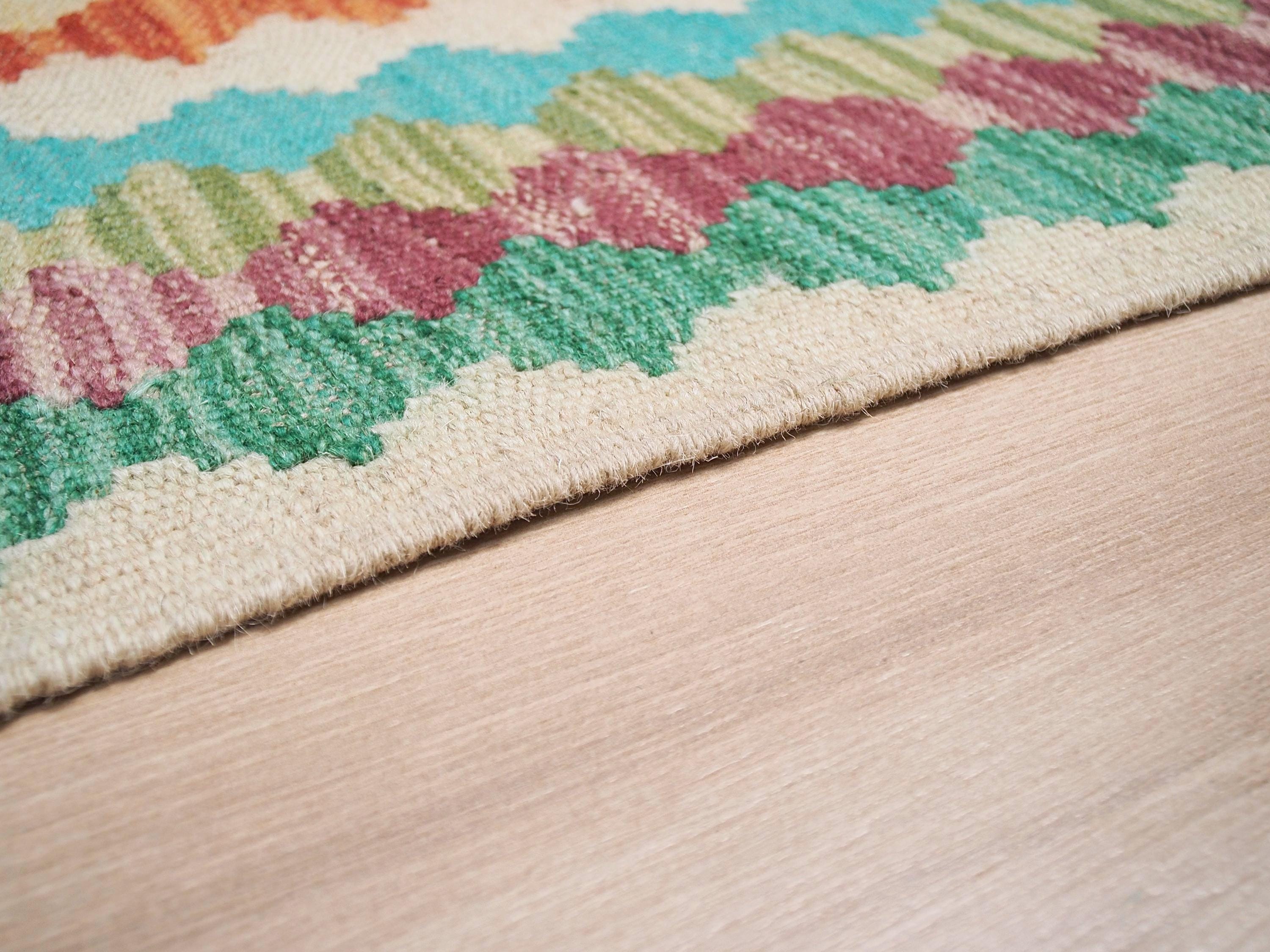 6x8 Ft Maimana Kilim Rug - Colorful Afghan Flat Weave