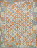 6x8 Ft Maimana Kilim Rug - Flat Weave Wool Rug
