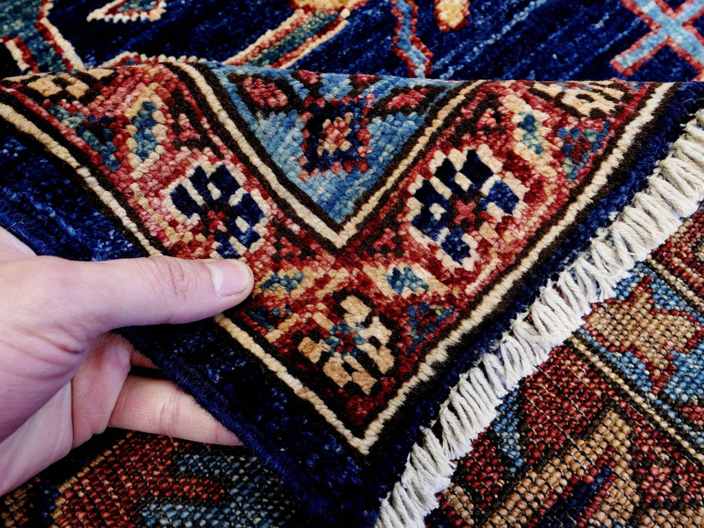 8x10 Ft Blue Heriz Rug - Traditional Hand Knotted Rug - Persian Design