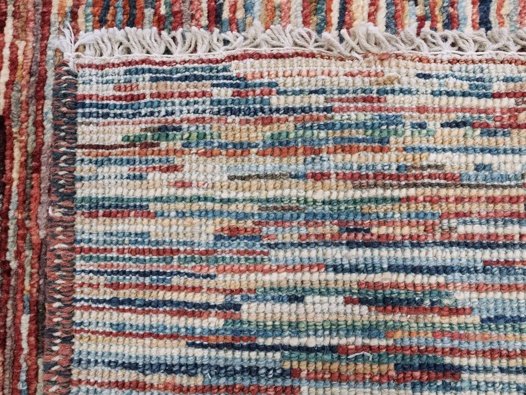 6x8 Ft Colorful Gabbeh Rug - Handmade Afghan Wool Area Rug