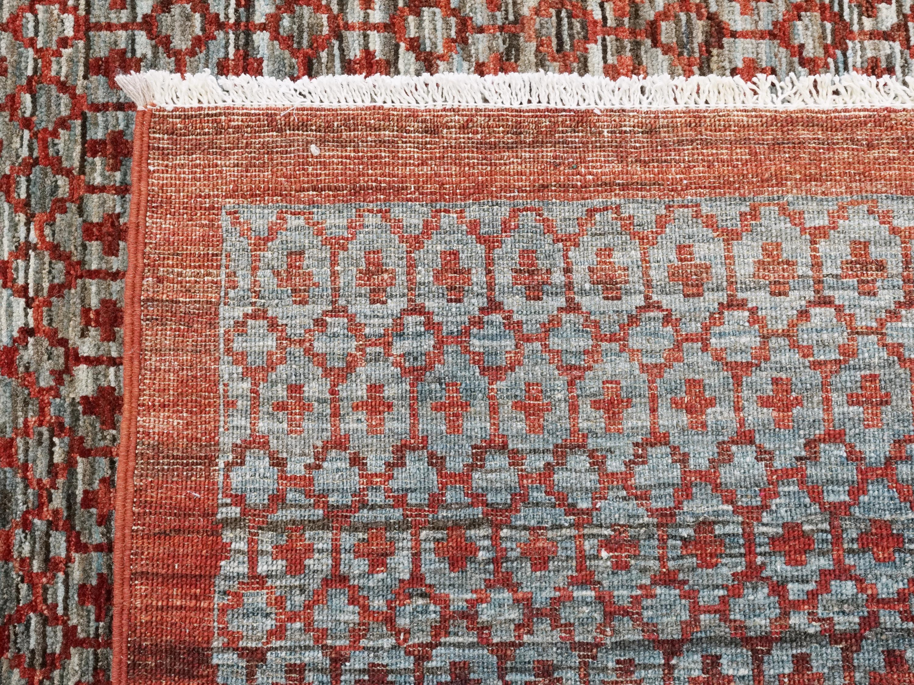 6x9 Ft Red Gabbeh Rug - Contemporary Area Rug