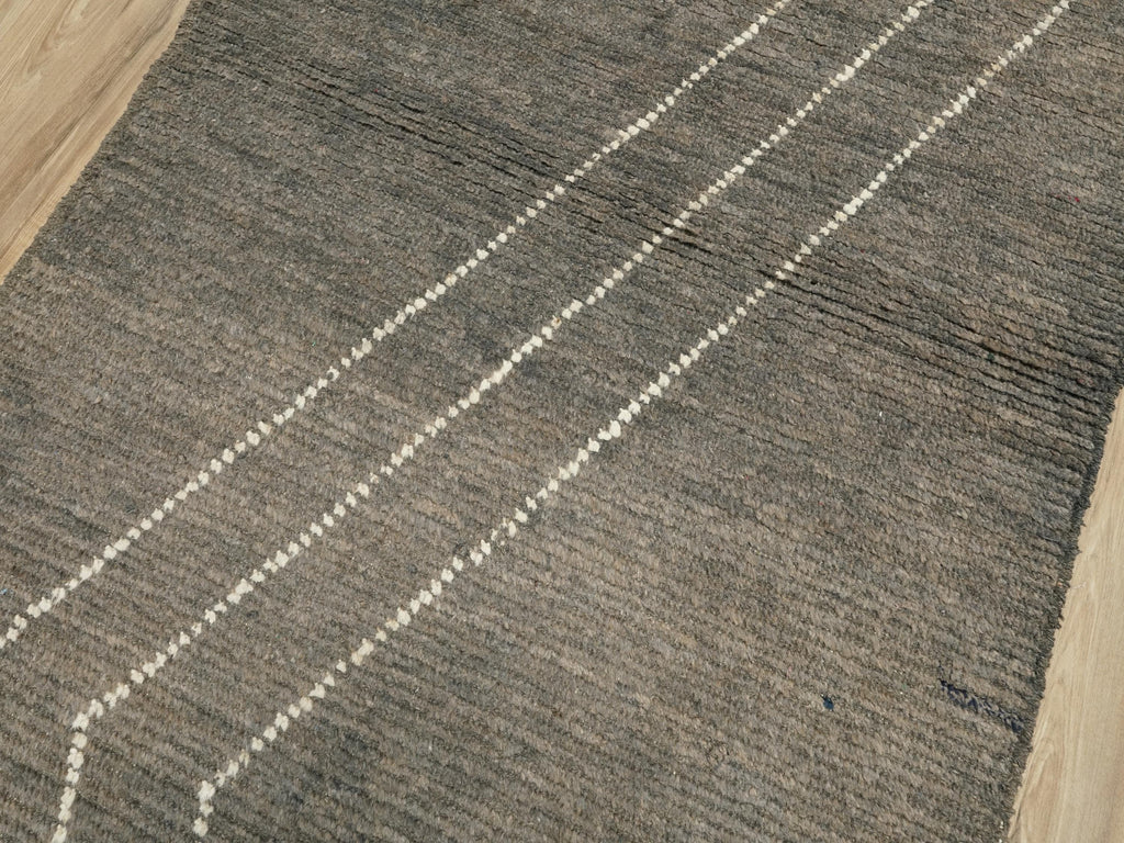 16 Ft Black Moroccan Runner Rug - Afghan Handmade Hallway Rug