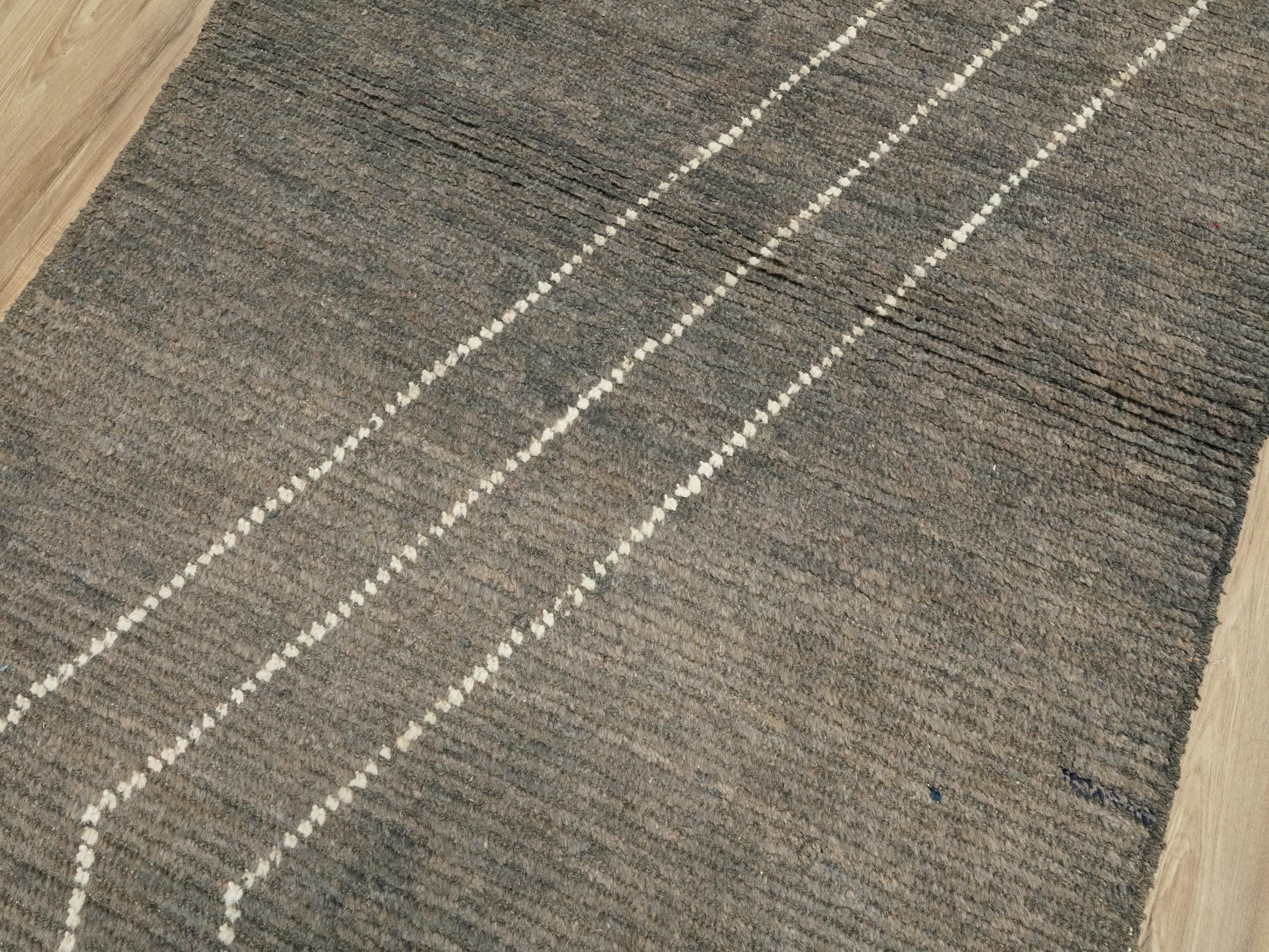 16 Ft Black Moroccan Runner Rug - Afghan Handmade Hallway Rug