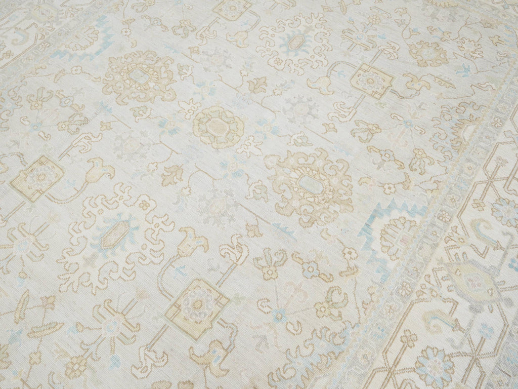9x12 Ft Light Brown Oushak Rug - Handmade Area Rug