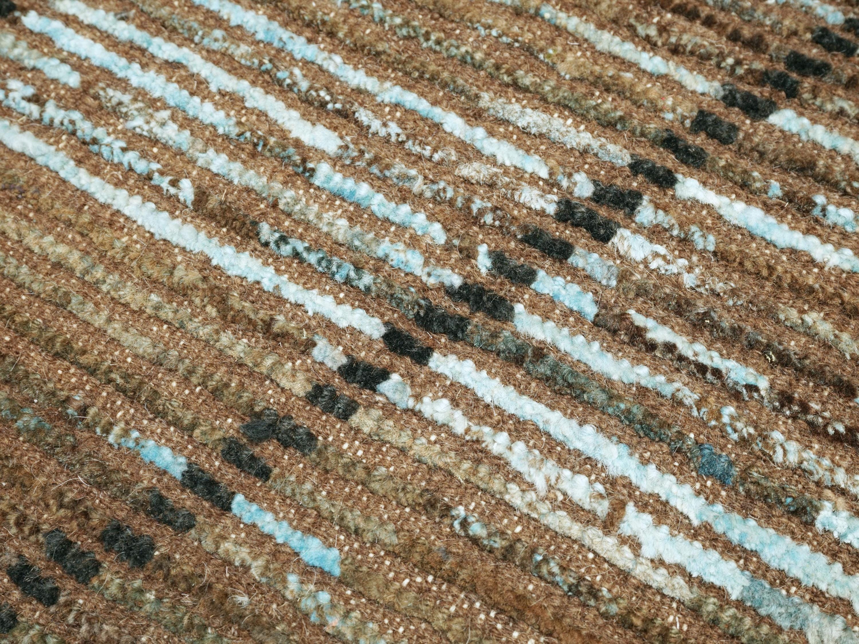 3x5 Ft Coral Blue Moroccan Rug - Afghan Wool Rug