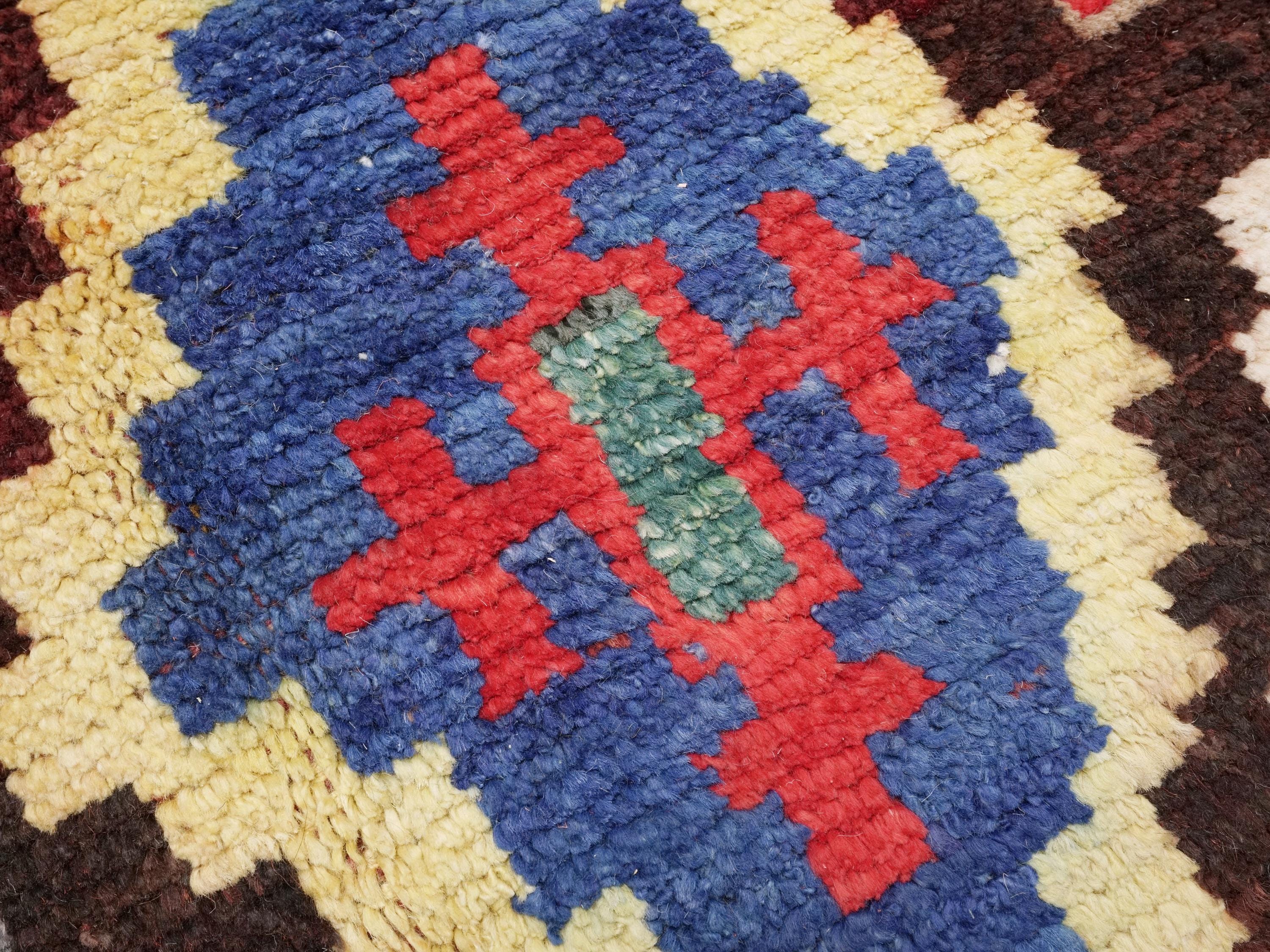 6x8 Ft Red Moroccan Wool Rug - Hand Knotted Tribal Area Rug