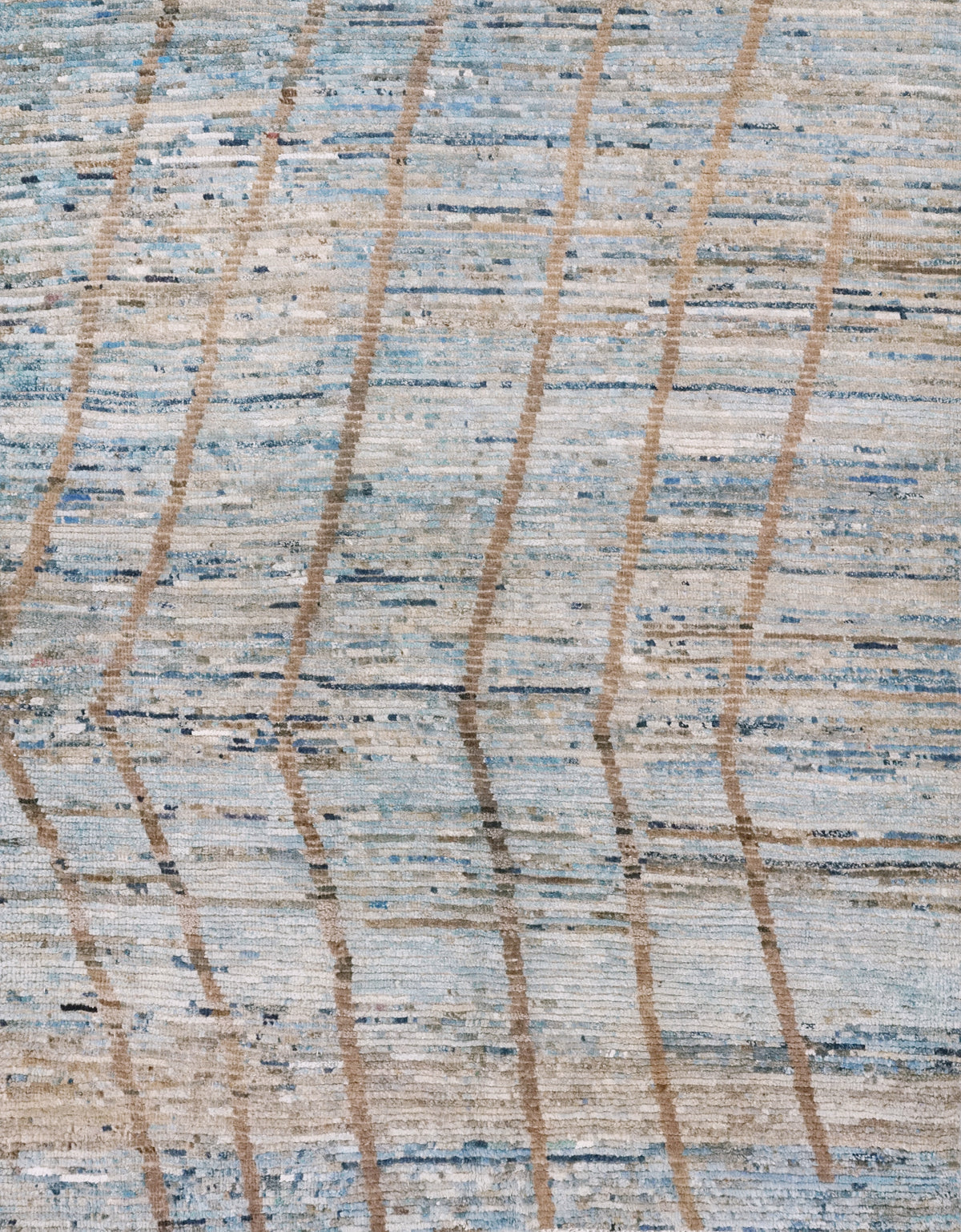 4x6 Ft Blue Moroccan Rug - Hand Knotted Wool Area Rug