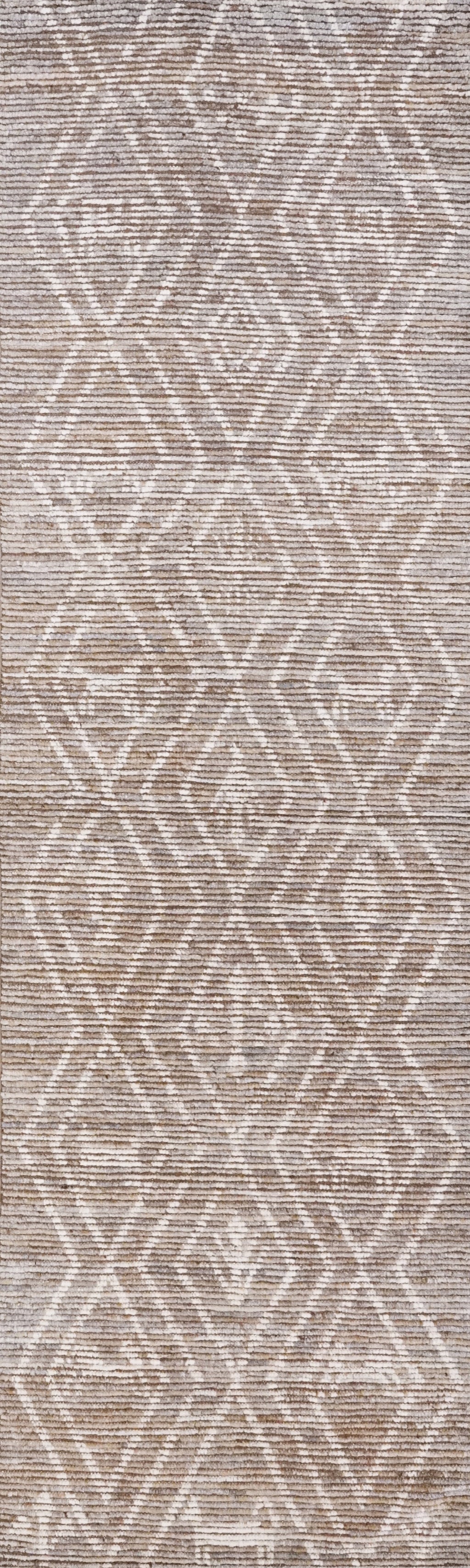 9 Ft Brown Moroccan Runner Rug - Afghan Handmade Hallway Rug