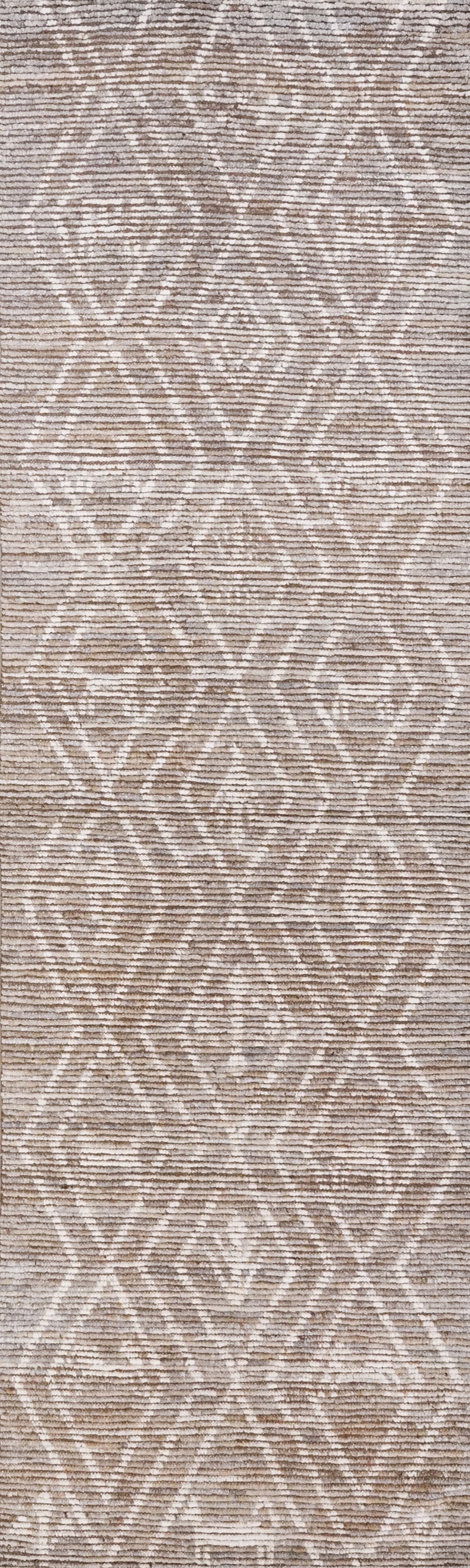 9 Ft Brown Moroccan Runner Rug - Afghan Handmade Hallway Rug